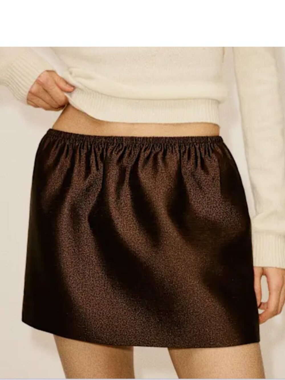 Reformation Elva Skirt Brown - Size M